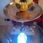 用水果做的水烟烟碗还有带灯的阿拉伯水烟壶